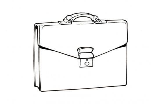 Business briefcase illustration